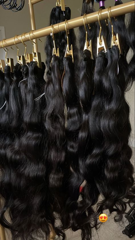 Ready to ship raw extensions . #rawhair #haircompany #haireducation Raw Hair Extensions, Raw Hair Bundles Business, Raw Hair Vendor List, Hair Business Goals, Starting A Hair Extension Business, Hair Bundles Aesthetic, Wig Business Aesthetic, Hair Extensions Branding, Selling Hair Business Aesthetic