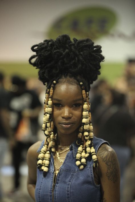 Jaw-Dropping Looks at Taliah Waajid Natural Hair & Beauty Show Loc Mohawk Styles, Wicks Hair, Taliah Waajid, Curly Hair Salon, Care Haircut, Mohawk Styles, Loc Inspiration, World Hair, Loc Hairstyles