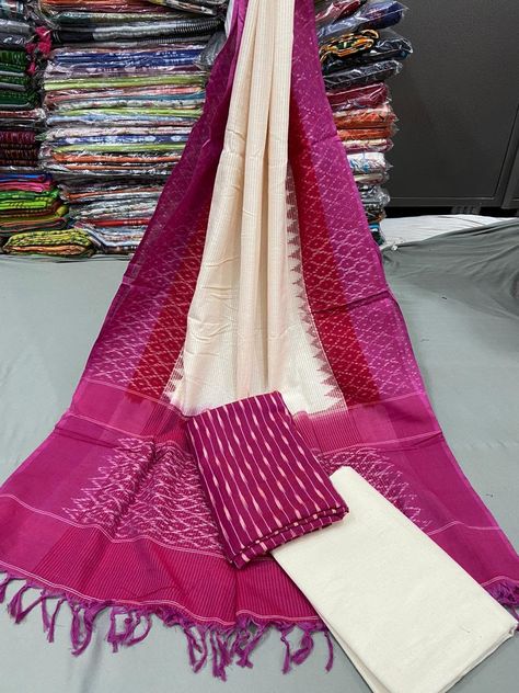 Chudithar Design, Kurthi Design, Cotton Dress Materials With Price, Dress Materials Online Shopping, Cotton Saree Designs, Cotton Dress Materials, Cotton Dress Material, Embroidery Suits, Churidar