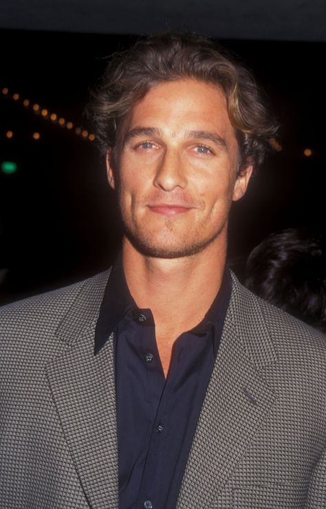 Pin for Later: Prepare to Fall in Love With Matthew McConaughey All Over Again In October 1997, he looked good at the Seven Years in Tibet LA premiere. Mathew Mcconaughy, Matthew Mc, 90s Actors, Male Celebs, Actors Male, Matthew Mcconaughey, Hot Actors, Hollywood Actor, Pretty Men