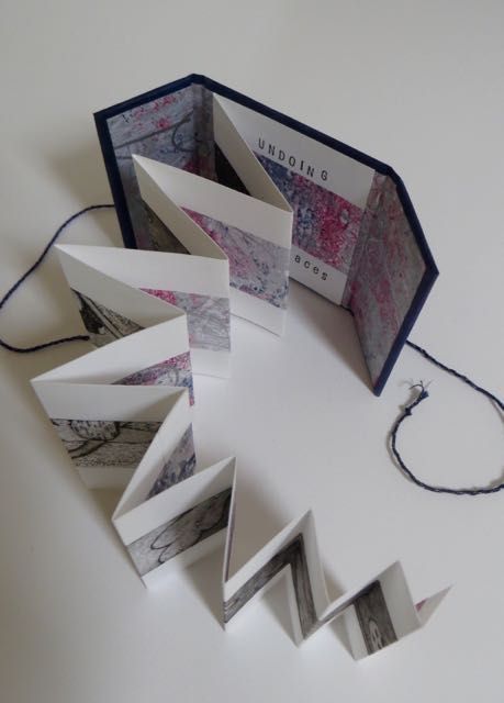 Undoing my Laces 2 by Annwyn Dean 2016 Cool Book Binding, Zine Binding Ideas, Artist Books Handmade, Artist Books Ideas, Accordian Book, Mothers Day Gifts Diy, Vika Papper, Concertina Book, Diy Buch