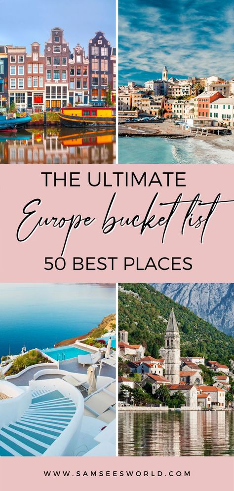 Bucket List Places To Visit, Top Countries To Visit, Bucket List Places, Best Places In Europe, Best Countries To Visit, Top Places To Travel, Europe Bucket List, Europe Holidays, European Destination