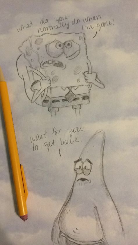 #spongebob #doodle #sketch #art Spongebob Drawing Ideas, Spongebob Sketches, Spongebob Sketch, Spongebob Doodles, Patrick Drawing, Spongebob Drawing, Art Puns, Lilies Drawing, Spongebob Drawings