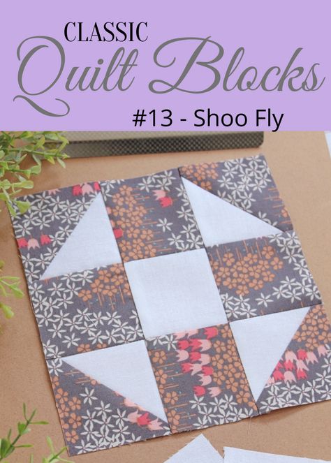 {Classic Quilt Blocks} Shoo Fly - Scrappy Block Variation - Threadbare Creations Patchwork, Couture, Quilt Center Block, 4x4 Quilt Blocks, Shoofly Quilt Block, 2 Block Quilts, 5” Quilt Blocks, Easy Quilting Blocks, Traditional Quilt Blocks Simple