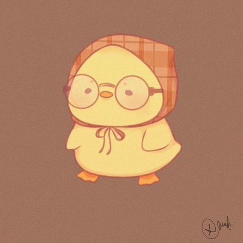 Cute Duck Pfp, Cute Duck Cartoon, Duck Drawing, Cute Ducklings, Duck Art, Cute Kawaii Animals, Cute Animal Drawings Kawaii, Cute Doodle Art, Arte Inspo