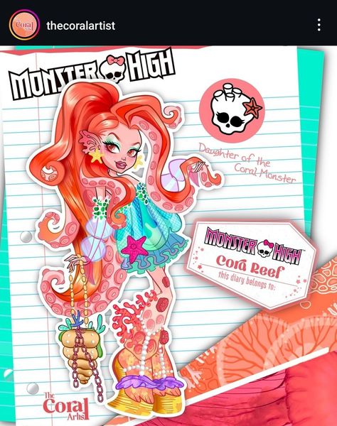 Coral Monster, Monster High Fan Art, Calling All The Monsters, Arte Monster High, High Characters, Monster High Pictures, Personajes Monster High, Custom Monster High Dolls, Monster High Custom