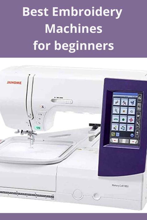 13 Best Embroidery Machines for Beginners - meshthread.com Embroidery Machines For Beginners, Embroidery For Beginners Machine, Embroidery Ideas For Beginners Machine, Embroidery Machine For Beginners, Embroidery Sewing Machines, Machine Embroidery For Beginners, Janome Embroidery Machine, Embroidery 101, Janome Embroidery