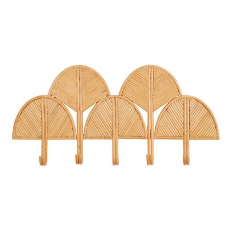 Natural Rattan Fan Wall Rack by World Market Rattan Fan, Room Yellow, Rattan Wall, Warm Decor, Surf Shack, Wall Rack, Street House, Wall Racks, Beach Condo