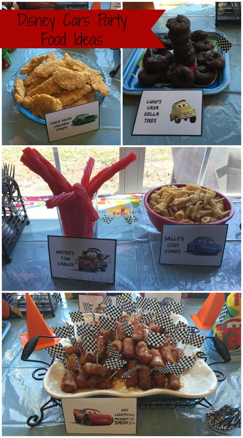 Disney Cars Free Food Printables Cars 1st Birthday Party, Cars 1st Birthday, Cars Birthday Party Food, Disney Cars Birthday Party, Birthday Party Food Ideas, Pixar Cars Birthday, Cars Birthday Party, Disney Cars Party, Car Themed Parties