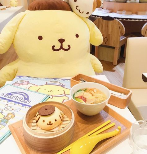 pasteltown: “ Pom Pom Purin character cafe Yokohama! ” Yellow