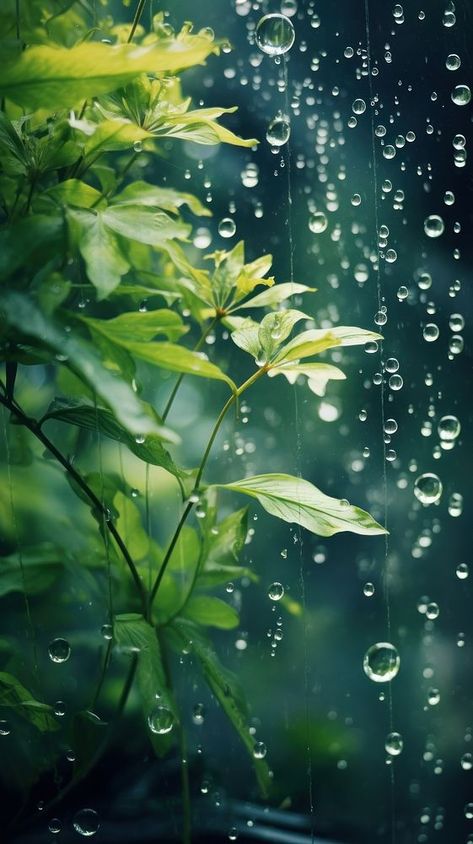 A rain scene with plant outdoors nature green. | premium image by rawpixel.com Nature, Rain Forest Wallpaper, Soothing Landscapes, Rain Videos, Green Nature Wallpaper, Rain Wallpaper, Rain Photo, Rain Wallpapers, Scenery Photos