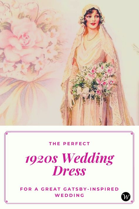 The Perfect 1920s Wedding Dress for a Great Gatsby-Inspired Wedding Vintage Wedding Dress 1920s Gatsby, Roaring 20s Wedding Dress, 1920’s Wedding Dress, Great Gatsby Gown, 1920 Wedding Theme, 1920 Wedding Dress, 1920s Style Wedding, 20s Wedding Dress, Vintage Wedding Dress 1920s