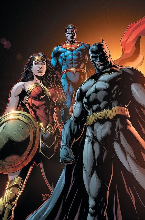 The Trinity Jason Fabok Art, Jason Fabok, Superman Gifts, Dc Trinity, Dc Comics Wallpaper, Batman Wonder Woman, Superman Art, Univers Dc, Dc Comics Heroes