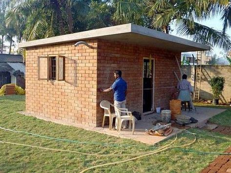 diy brick tiny home | ... housing for about half the price of a normal brick-and-mortar home Tiny Cabins, Affordable House Design, Cheap House, Tiny House Blog, Affordable House Plans, A Frame House Plans, Cheap Houses, A Frame House, Cabins And Cottages