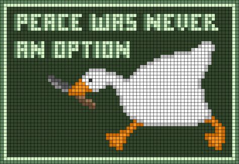 Alpha Patterns Crochet Beginner, Goose Tapestry Crochet, Crochet Graph Patterns Small, C2c Crochet Graphs, Simple Crochet Grid Patterns, Alpha Patterns Pixel Art Simple, Cute Crochet Grid Pattern, Tapestry Patterns Design, Goose Alpha Pattern