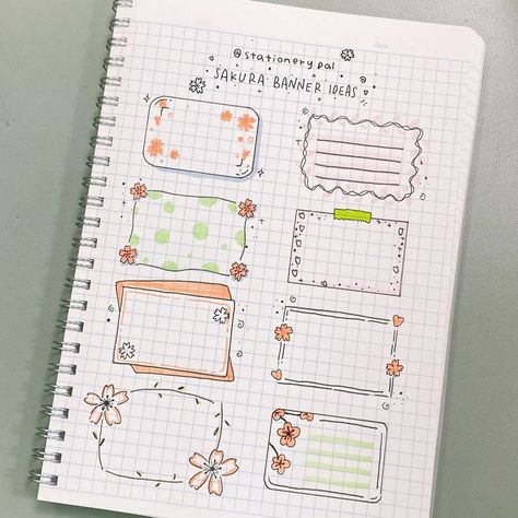 Stationery Pal Inspo on Instagram: “I'm going to have a picnic with my friends later! Want to come with us?😍😍😍⁠ .⁠ .⁠ .⁠ 🎈Get great deals for washi tapes, pens, brush pens,…” Croquis, Notes Design Ideas, Bullet Journal Boxes, Ide Jurnal, Angel Baby Art, Handlettering Inspiration, Stationery Pal, Bond Paper Design, Doodle Borders