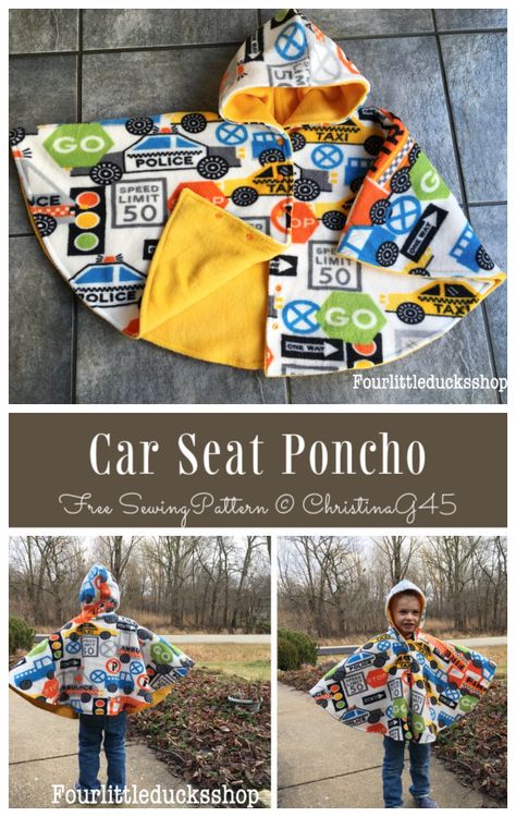 Diy Car Seat Poncho No Sew, Free Car Seat Poncho Pattern, Fleece Car Seat Poncho Pattern Free, Car Poncho Pattern Free, Fleece Carseat Poncho Free Pattern, Baby Car Seat Poncho Pattern Free, Hooded Blanket Sewing Pattern, Carseat Poncho Pattern Free, Baby Poncho Pattern Sewing