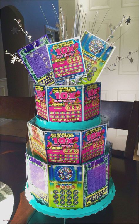 Scratch Tickets Gift Ideas, Dad Birthday Basket Ideas, Birthday Party Centerpieces For Adults, Retirement Birthday Party, Mom's 75th Birthday Gift Ideas, Corporate Event Prizes, 80th Bday Gift Ideas, Lottery Party Theme, Dads Birthday Surprise Ideas