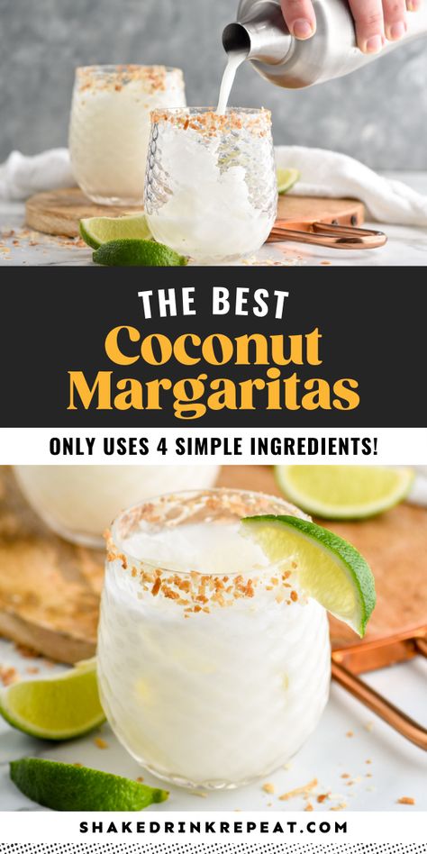 Margaritas, Tropical Margarita, Coconut Tequila, Coconut Cocktail, Coconut Margarita, Lime Margarita, Coconut Drinks, Tequila Drinks, Shakes Drinks