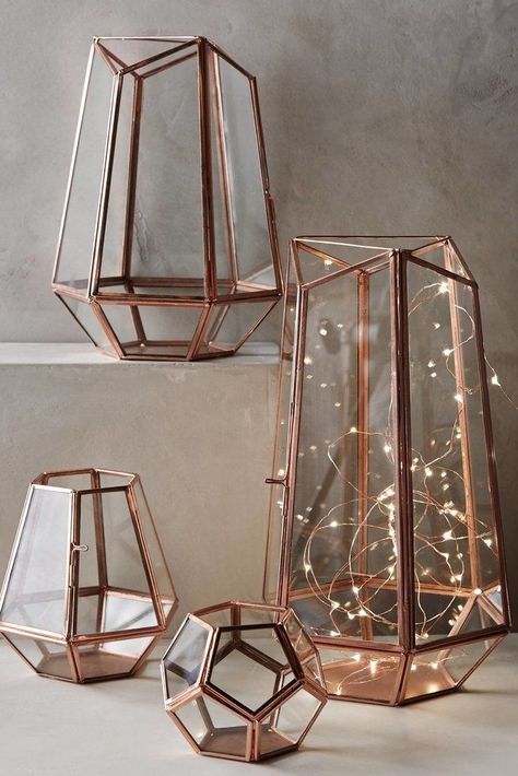 Some of the best rose gold pieces on the market today, to glam up your apartment stat. Apartment Living, Geometric Lantern, Diy Dekor, Smart Tiles, Gold Home Decor, Rose Gold Metallic, Style Deco, Decoration Inspiration, Cool Ideas