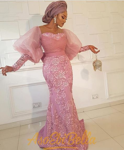 #EbFabLook Vol 40: Top 100 AsoEbiBella Style And EB Fabulous Look Style Worn From 10-17 Jan 2019 - Emmanuel's Blog Lace Asoebi, Lace Asoebi Styles, Latest Asoebi Styles, Nigerian Lace Dress, Asoebi Style, Aso Ebi Lace Styles, African Party Dresses, Nigerian Lace Styles, African Lace Styles