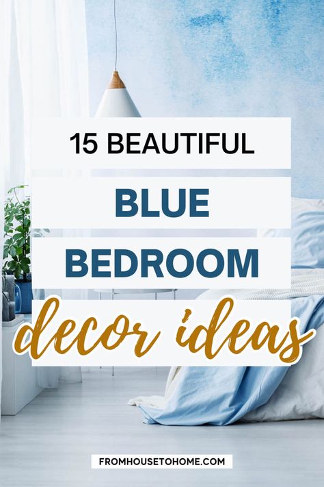 To create a tranquil and serene bedroom, try out these relaxing blue bedroom decor ideas. From classic blue and white bedrooms to glam and modern teal bedrooms, there is lots of decorating inspiration and pictures. Denim Blue Bedroom Walls, Light Blue Bedroom Ideas For Women, Periwinkle Bedroom Ideas, Light Blue Bedroom Decor, Teal Bedrooms, Blue Bedroom Aesthetic, Blue Bedroom Decor Ideas, Blue Bedroom Ideas For Couples, Pale Blue Bedrooms