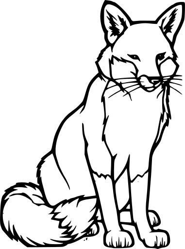 Fox Drawing Easy, Fox Coloring Pages, Batman Illustration, Fox Silhouette, Fox Coloring Page, Fox Crafts, Animal Templates, Fox Drawing, Fox Pictures