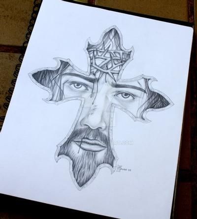 Tattoo Designs Easy, Tato Phoenix, Cruces Tattoo, Jesus Tattoo Design, Jesus Art Drawing, Cross Drawing, Christian Drawings, Basketball Hairstyles, Jesus Drawings