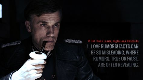 Inglorious Basterds Fame Quotes, Beautiful Movies, Inglorious Basterds, Laugh Or Die, Hans Landa, Best Movie Quotes, Inglourious Basterds, Christoph Waltz, Media Influence