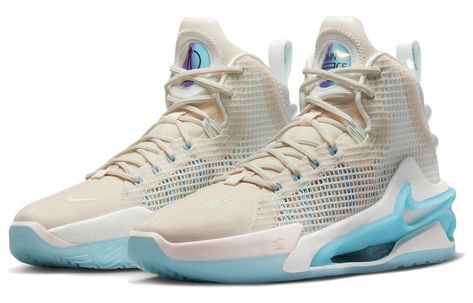 Nike Air Zoom GT Jump 'Pearl Vivid Sky' CZ9907-200 (SNKR/Non-Slip/High Top/Basketball/Wear-resistant) Nike Basketball Shoes, Nike Air Zoom Gt, Best Volleyball Shoes, Bb Shoes, High Top Basketball Shoes, Volleyball Shoes, Red Sneakers, Nike Air Max 95, New Nike Air