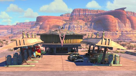 Radiator Springs Wallpaper, Route 66 Wallpaper, Cars Radiator Springs, Wallpaper Cars, Radiator Springs, Cars Disney, Car Radiator, Japanese Waves, Free Desktop Wallpaper