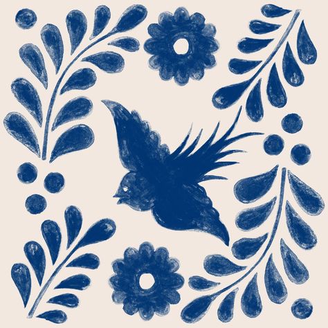 Quadrostyle Mexican Swallow Wallpaper in Indigo Blue Removable Vinyl Wallpaper Peel & Stick No Glue, No Mess - Etsy Swallow Wallpaper, Regular Wallpaper, Mexican Pattern, Mexican Tiles, Tile Decals, Color Indigo, Scandinavian Folk Art, Art Populaire, Vinyl Tile