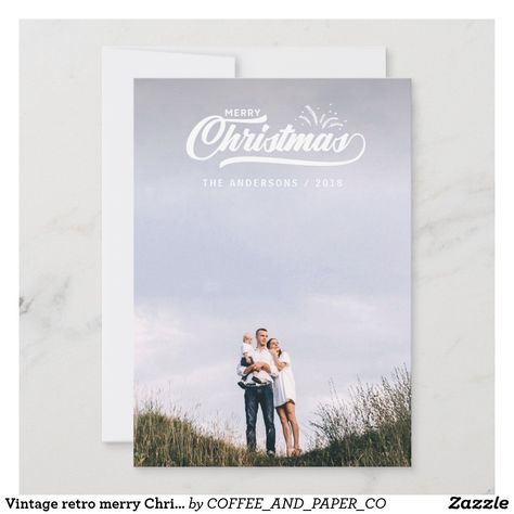 Vintage retro merry Christmas. Holiday Card #christmascard #christmas #christmascardzazzle #photochristmas #merrychristmas #shopzazzle Pink Themed Wedding, Retro Merry Christmas, Beach Theme Wedding Invitations, Bridal Invitations, Family Christmas Cards, Themed Wedding Invitations, Holiday Design Card, Family Party, Pink Bridal