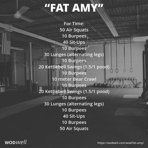 Wods Crossfit, Crossfit Workouts Wod, Crossfit Workouts At Home, Fat Amy, Metabolic Conditioning, Crossfit At Home, Kettlebell Workouts, Bear Crawl, Wod Workout