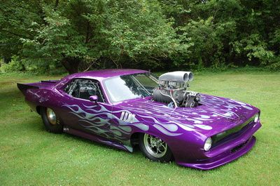Composite body Cuda' built by Markow Racecars. 526ci HEMI, KB block, Stage V heads, PSI sc Plymouth Muscle Cars, Motorcycle Paint Jobs, Purple Car, Lowered Trucks, Custom Rods, Vintage Muscle Cars, Chevy Muscle Cars, Custom Muscle Cars, Drag Racing Cars