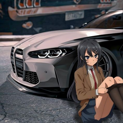 Kawaii, Bmw Anime, Bmw M4 Competition, M4 Competition, Mobil Drift, Anime Backgrounds, Cool Anime Backgrounds, X Car, Random Anime