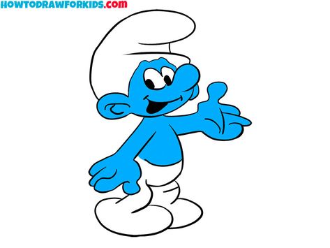 easy smurf drawing full body Smurf Drawing, Smurfs Drawing, Steps To Draw, Useful Skills, Draw Cartoons, White Hats, Realistic Sketch, Start Drawing, Drawing Step By Step