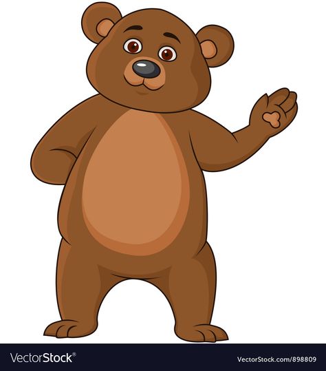 Bear Cartoon Images, Brown Bear Cartoon, Cute Penguin Cartoon, Polar Bear Cartoon, Waving Hand, Teddy Bear Cartoon, Pirate Themed Birthday, Party Characters, Cartoon Drawings Of Animals