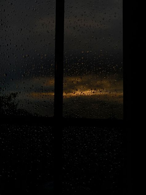 Nature, Night Rain Aesthetic Window, Rain Window Night, Rain From Window, Rain Cover Photo, Rain Aesthetics, Room Aesthetic Dark, Sunset Rain, Vampire Mansion