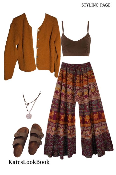 Summer outfit, summer fashion, cute outfit, cute fashion, hippie outfit, hippie boho, hippie fashion, hippie style, cute hippie outfit, 70s hippie, nature outfit, hiking outfit, college outfit, high school outfit, earthy outfit, earthcore outfit, women's fashion Festival Outfits Women Boho Style, Early 2000s Boho Fashion, Hippy Inspired Outfits, Country Hippie Outfits, Boho College Outfit, Boho Earthy Outfits Aesthetic, Cozy Boho Outfit, Hippie Core Outfits, Hippiecore Outfits