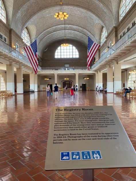 the registry room on ellis island Travel, Ancestry Scrapbooking, Ellis Island, Dream Places, Scrapbooking