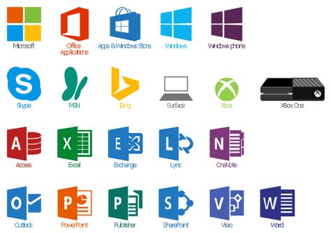 Microsoft software apps icon set, Xbox, XBox One, Word, Windows phone, Umbrella Branding, Microsoft Icons, Microsoft Products, Small Business Software, Drawing Software, Brand Architecture, Software Apps, Microsoft Azure, Computer Security