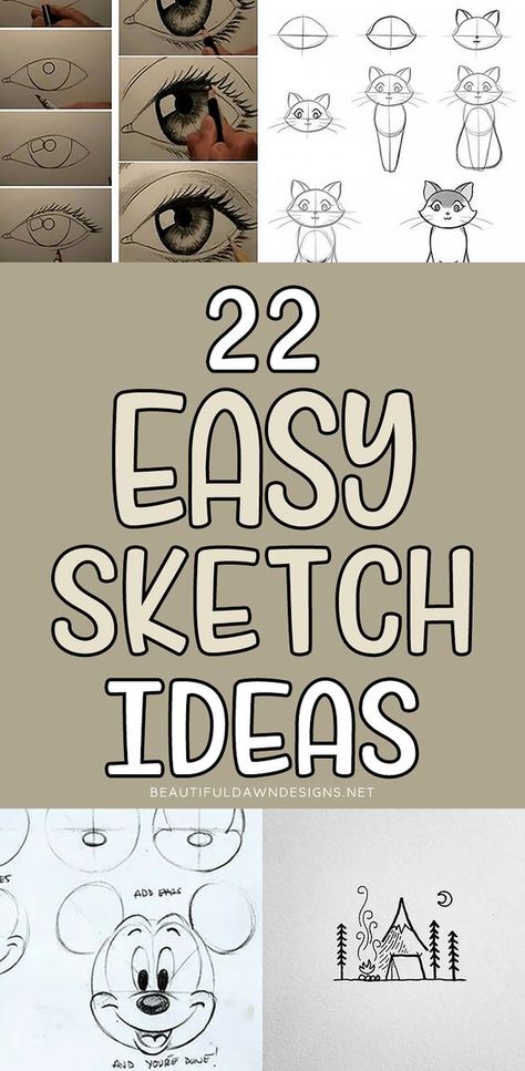 Beginner Sketches Ideas, Easy To Sketch Ideas, Drawing By Step, Step By Step Sketching For Beginners, Sketch Techniques Step By Step, Basic Drawing Step By Step, Cute Easy Drawings Step By Step Art, Ideas For Pencil Drawings, Beginner Drawings Step By Step