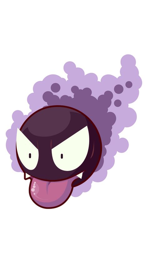 Kawaii, Gastly Pokemon Art, Gas Drawing, Halloween Playground, Pokémon Sleeve, Poison Pokemon, Pokemon Trainer Outfits, Gastly Pokemon, Halloween Pokemon