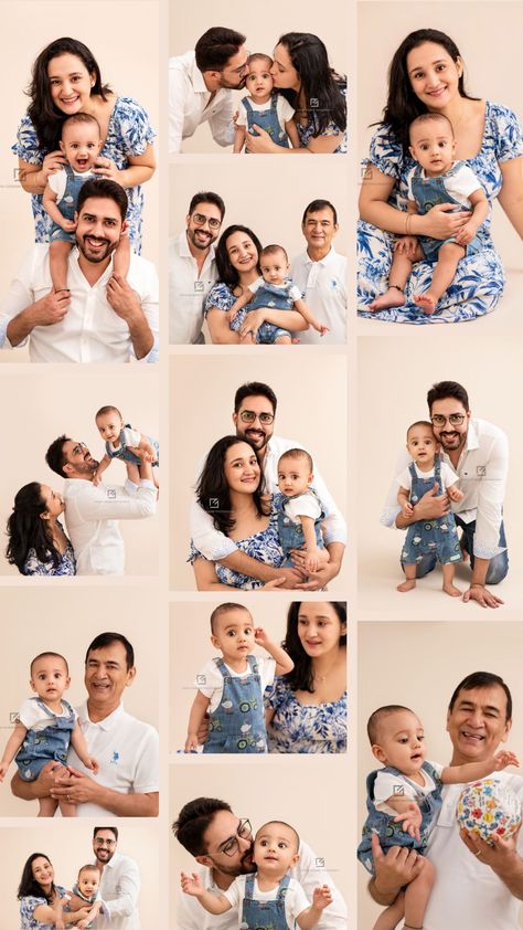 Professional Family Photographer, Delhi, India Family Photoshoot Clothing Ideas, 1st Birthday Poses With Parents, 1st Bday Photoshoot With Parents, Birthday Photoshoot Ideas Family, One Year Family Photoshoot, One Years Old Photoshoot, Photoshoot With One Year Old, Family Photoshoot Birthday, Family Of Three Studio Photoshoot