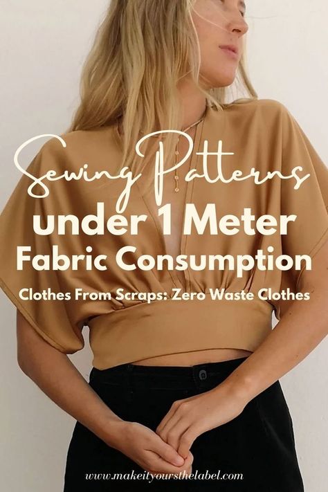 sewing patterns (for adults) with a fabric consumption of less than a metre, zero waste sewing, sewing ideas for fabric scraps, garments from fabric scraps, what to do with scraps from sewing projects, how to use fabric scraps, sewing projects for fabric scraps, fabric remnants projects, fabric remnants ideas, garments from fabric remnants, fabric remake Crop Top Pattern Sewing, Clothing Sewing Patterns Free, Easy Sewing Patterns Free, Top Pattern Sewing, Crop Top Sewing Pattern, Shirt Patterns For Women, Waste Clothing, T Shirt Sewing Pattern, Sewing Top