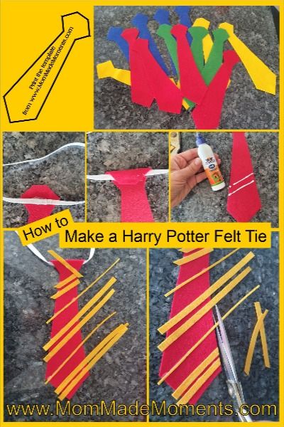 Harry Potter Felt Ties -free template and step-by-step guide Harry Potter Kids Costume, Harry Potter Cape, Harry Potter Dress Up, Harry Potter Felt, Harry Potter Costume Diy, Harry Potter Tie, Harry Potter Kostüm, Harry Potter Snacks, Harry Potter Dress