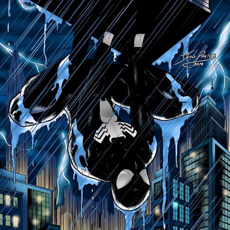 Symbiote Spider Man, Spiderman Sketches, Spiderman Black Suit, Spiderman Comic Art, Symbiote Spiderman, Symbiotes Marvel, Spiderman Art Sketch, Ultimate Spider Man, Black Spiderman