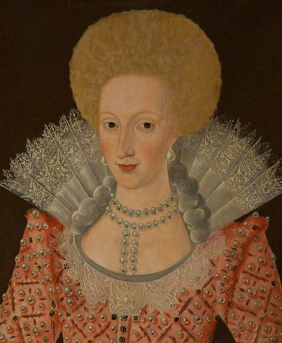 Anne of Denmark, Queen of Britain, Wife of King James I (c) The National Trust for Scotland, Falkland Palace & Garden; Supplied by The Public Catalogue Foundation Tudor History, Jacobean Portraits, Anne Of Denmark, House Of Stuart, Elizabethan Fashion, King James I, Modern Costumes, Palace Garden, Royal King