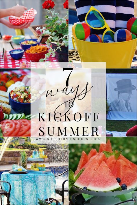 7 Ways to Kickoff Your Summer - southern discourse Pool Party Snacks, Southern Discourse, Tips For Summer, Summer Reads, Outdoor Movie Nights, Biblical Encouragement, Pool Parties, Outdoor Movie, Southern Comfort